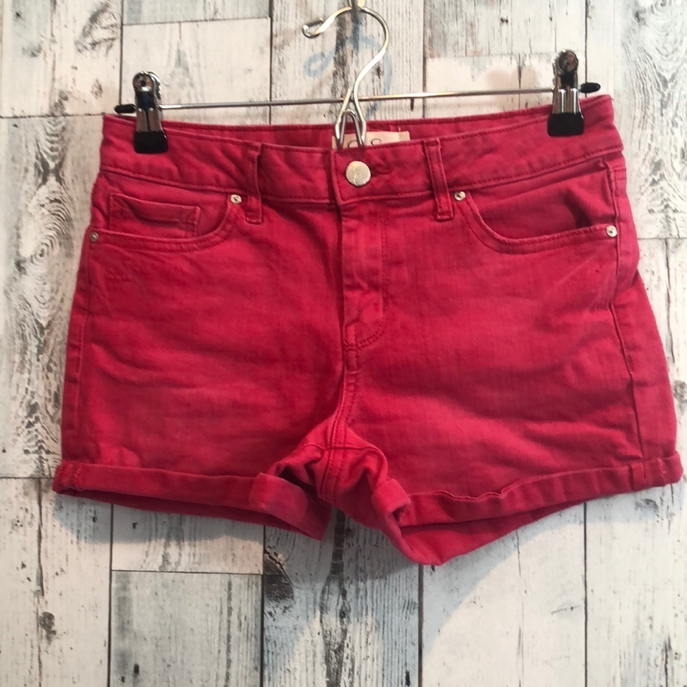 Jessica Simpson Pink Forever Roll Cuff Shorts 27